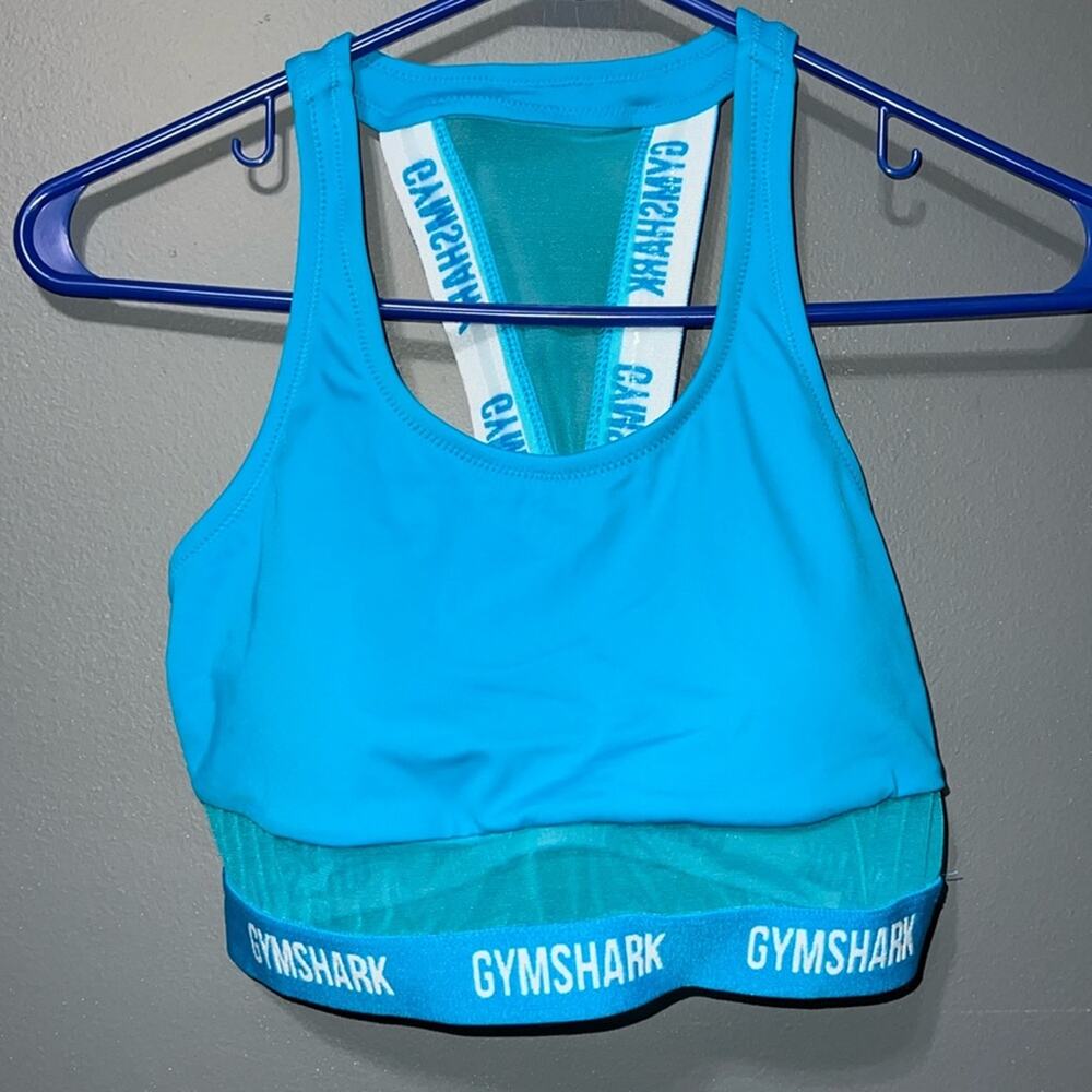 GYMSHARK size small sports bra mesh padded removable pads active workout wear